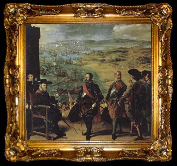 framed  Francisco de Zurbaran The Defense of Cadiz Against the English, ta009-2